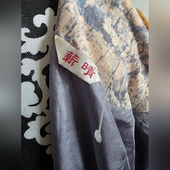 Chinese Style Womens Faux Fur Trim Embroidered Jacket Stand Collar Knot Closure - Picture 8 of 13